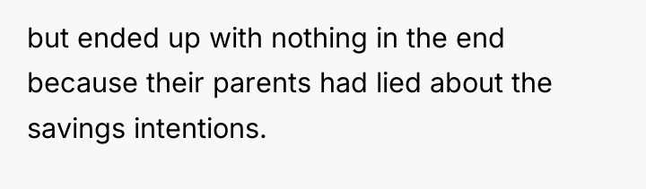 but ended up with nothing in the end because their...