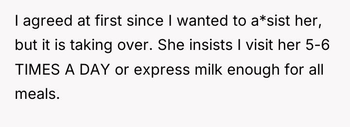 I agreed at first since I wanted to a*sist her,...