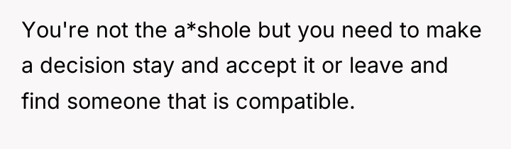 You're not the a*shole but you need to make a...