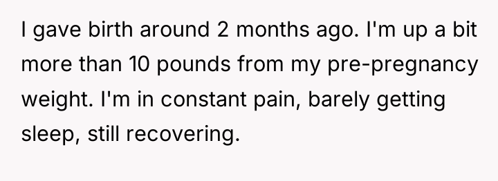 I gave birth around 2 months ago. I'm up a...