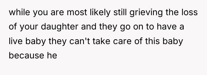 while you are most likely still grieving the loss of...