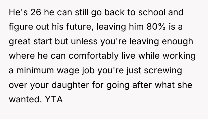 He's 26 he can still go back to school and...