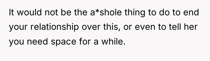 It would not be the a*shole thing to do to...