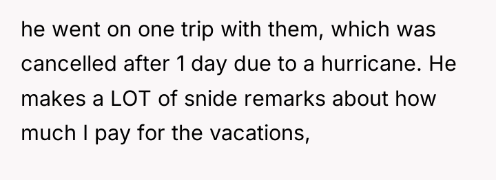 he went on one trip with them, which was cancelled...