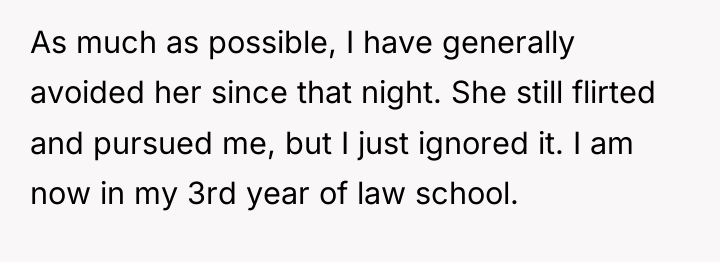 As much as possible, I have generally avoided her since...
