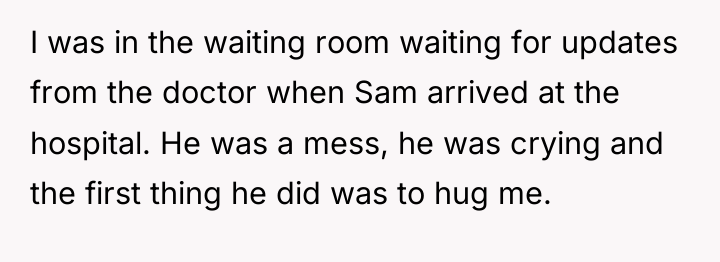 I was in the waiting room waiting for updates from...
