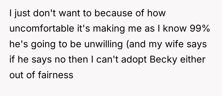 I just don't want to because of how uncomfortable it's...