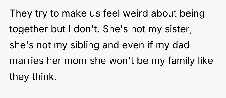 They try to make us feel weird about being together...