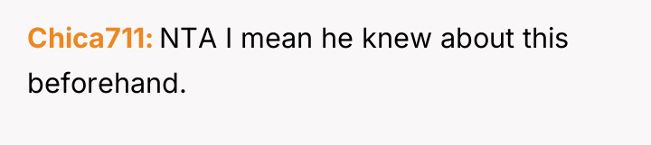 Chica711 NTA I mean he knew about this beforehand.