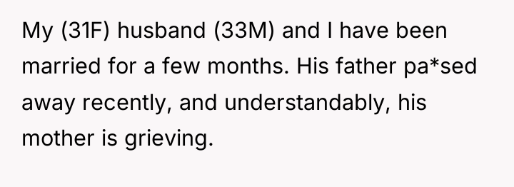 My (31F) husband (33M) and I have been married for...
