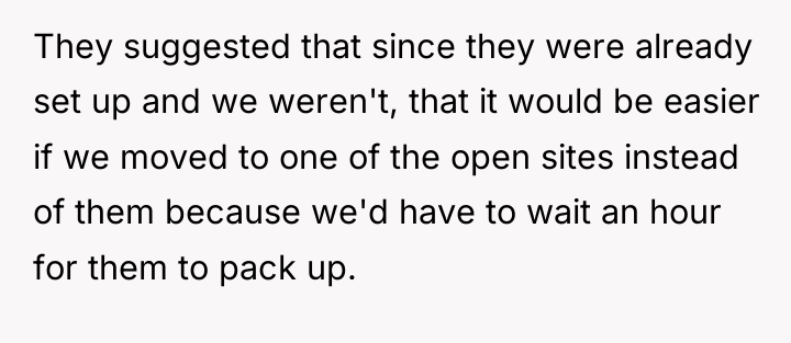 They suggested that since they were already set up and...