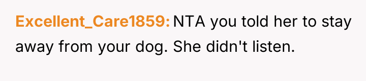 Excellent_Care1859 NTA you told her to stay away from your...