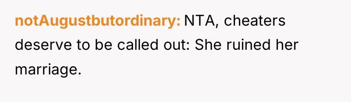 notAugustbutordinary NTA, cheaters deserve to be called out: She ruined...