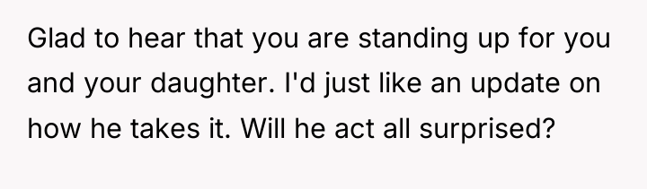 Glad to hear that you are standing up for you...
