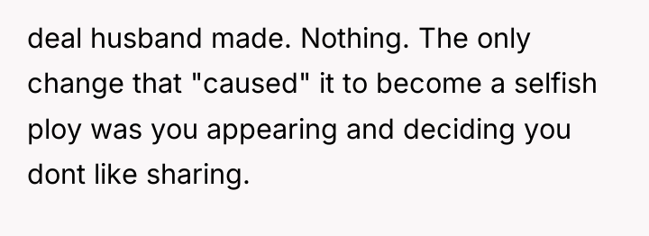 deal husband made. Nothing. The only change that "caused" it...