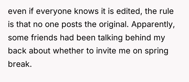even if everyone knows it is edited, the rule is...