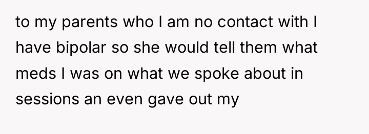 to my parents who I am no contact with I...