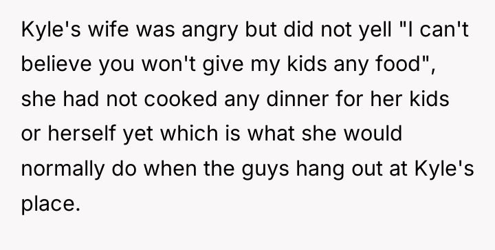 Kyle's wife was angry but did not yell "I can't...