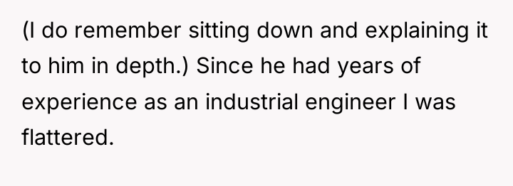 (I do remember sitting down and explaining it to him...