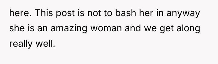 here. This post is not to bash her in anyway...