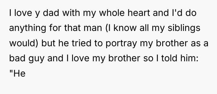 I love y dad with my whole heart and I'd...