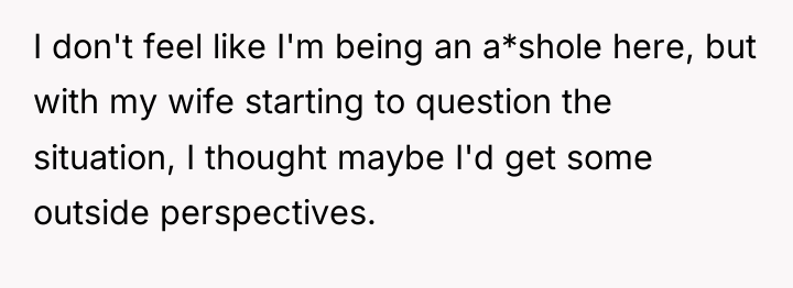 I don't feel like I'm being an a*shole here, but...