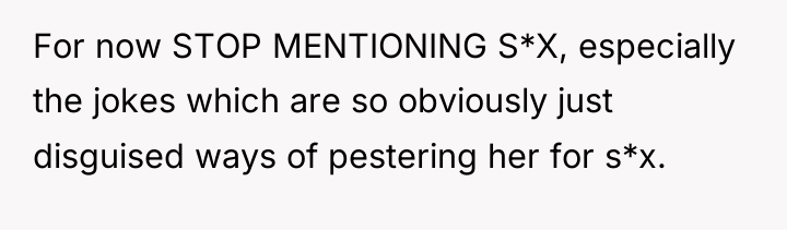 For now STOP MENTIONING S*X, especially the jokes which are...