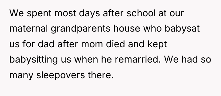 We spent most days after school at our maternal grandparents...