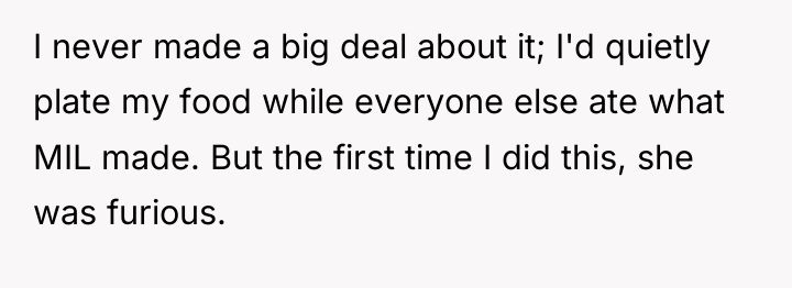 I never made a big deal about it; I'd quietly...
