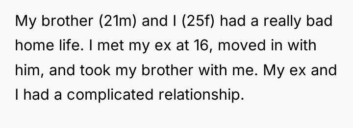 My brother (21m) and I (25f) had a really bad...