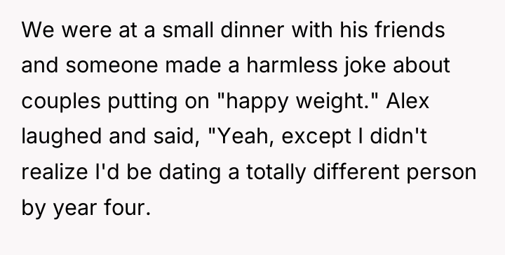 We were at a small dinner with his friends and...
