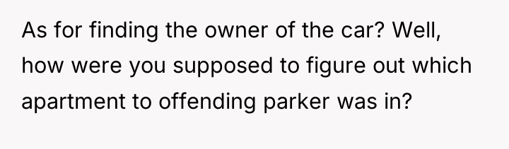 As for finding the owner of the car? Well, how...