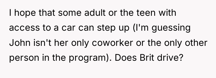 I hope that some adult or the teen with access...