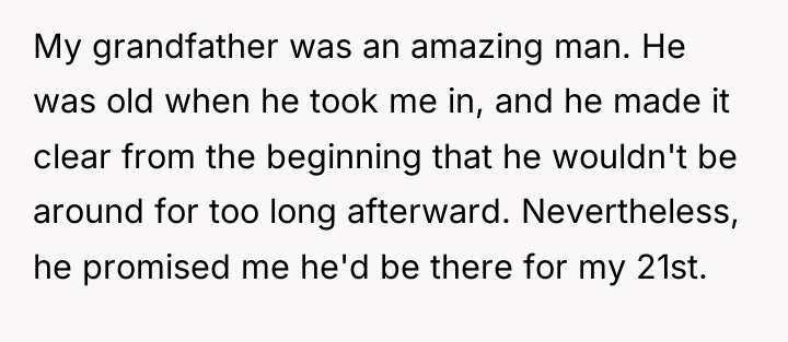 My grandfather was an amazing man. He was old when...