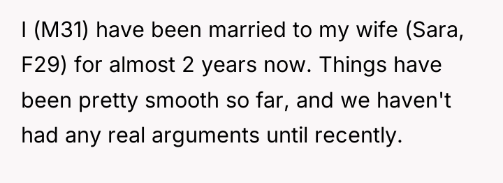 I (M31) have been married to my wife (Sara, F29)...