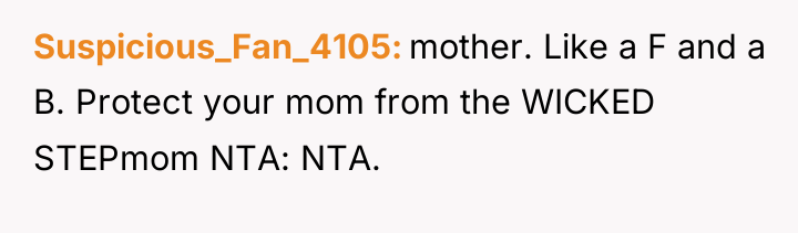 Suspicious_Fan_4105 mother. Like a F and a B. Protect your...