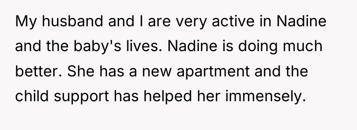 My husband and I are very active in Nadine and...