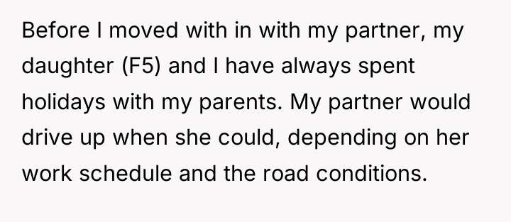 Before I moved with in with my partner, my daughter...
