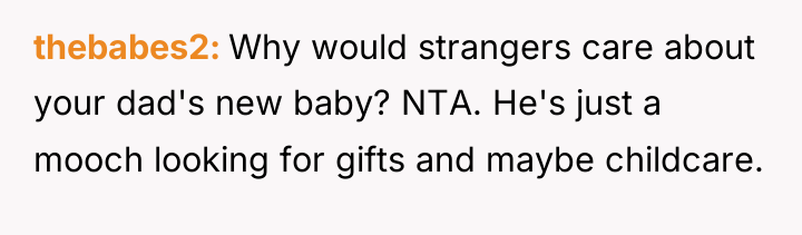 thebabes2 Why would strangers care about your dad's new baby?...