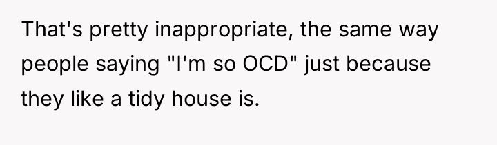That's pretty inappropriate, the same way people saying "I'm so...