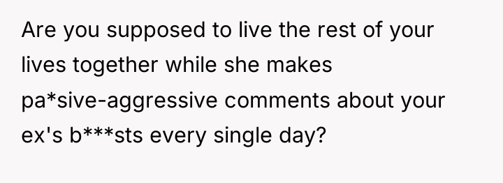 Are you supposed to live the rest of your lives...