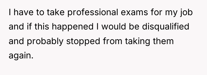 I have to take professional exams for my job and...
