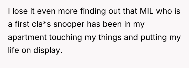 I lose it even more finding out that MIL who...