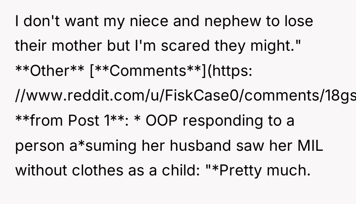 I don't want my niece and nephew to lose their...