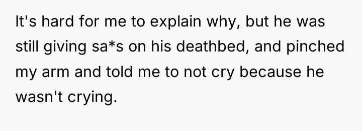 It's hard for me to explain why, but he was...