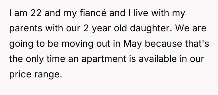 I am 22 and my fiancé and I live with...