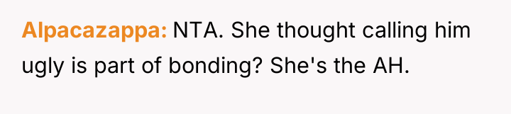 Alpacazappa NTA. She thought calling him ugly is part of...