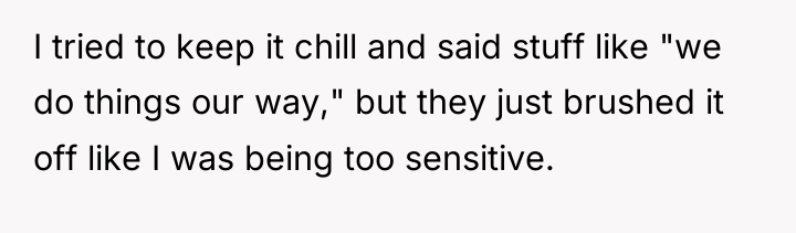 I tried to keep it chill and said stuff like...
