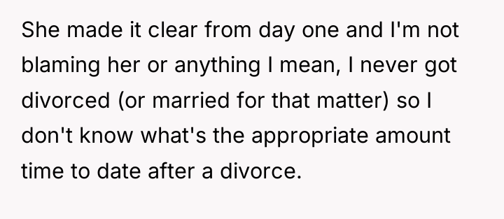 She made it clear from day one and I'm not...