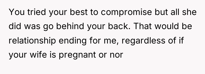 You tried your best to compromise but all she did...